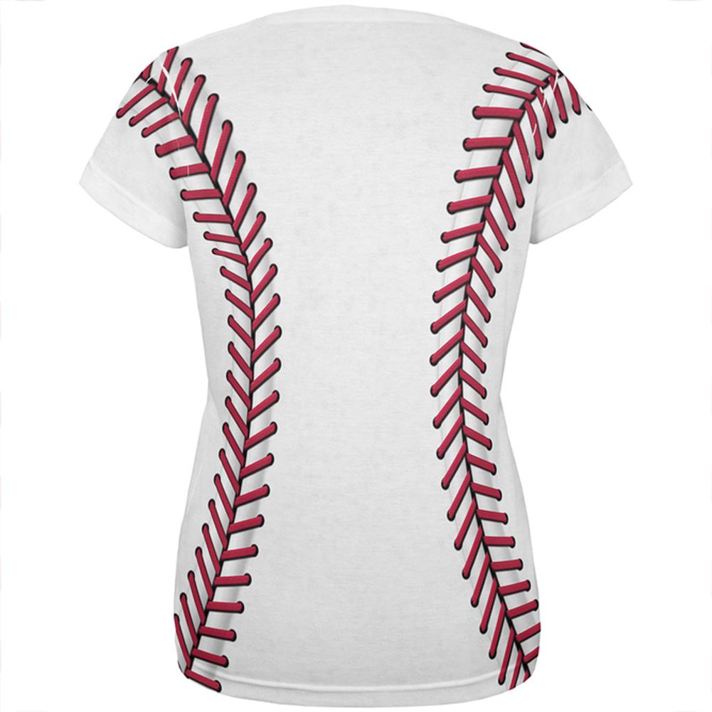 Baseball Costume All Over Womens T Shirt Women's T-Shirts Old Glory