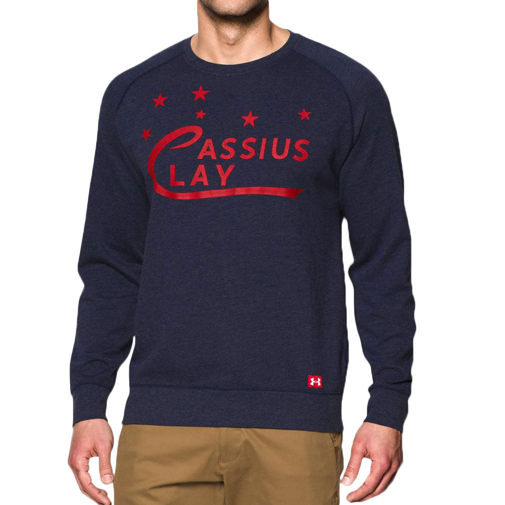 Muhammad Ali - Cassius Clay Navy Mens Crew Neck Sweater Men's Sweaters Muhammad Ali