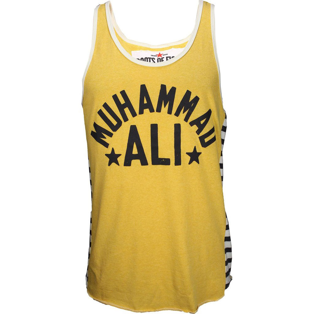 Muhammad Ali - Classic Striped Mens Premium Tank Top Men's Tank Tops Muhammad Ali