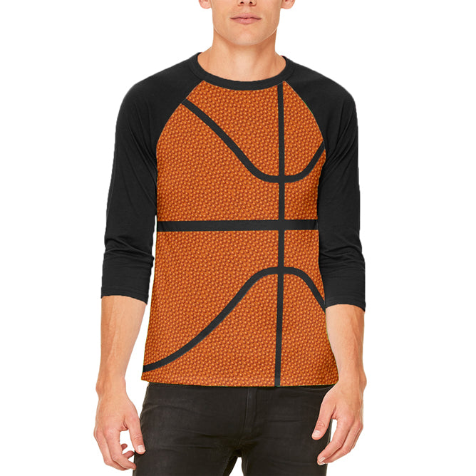 Basketball Costume Mens Raglan T Shirt Men's T-Shirts global LG White-Black