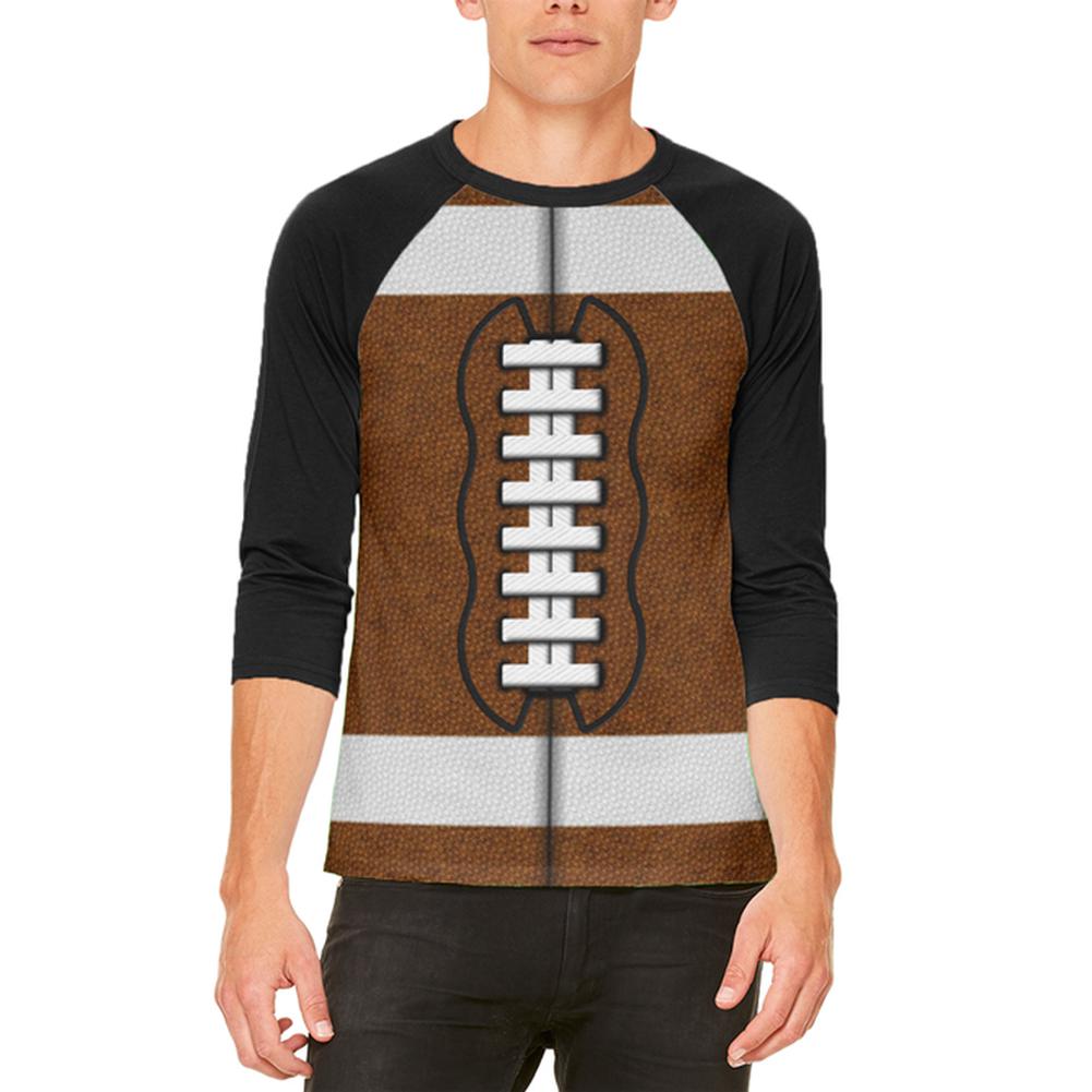 Football Costume Mens Raglan T Shirt Men's T-Shirts Old Glory 2XL White-Black