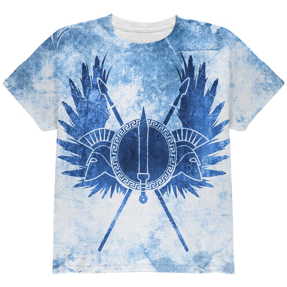Greek Warrior Princess All Over Youth T Shirt Youth T-Shirts Old Glory LG Multi