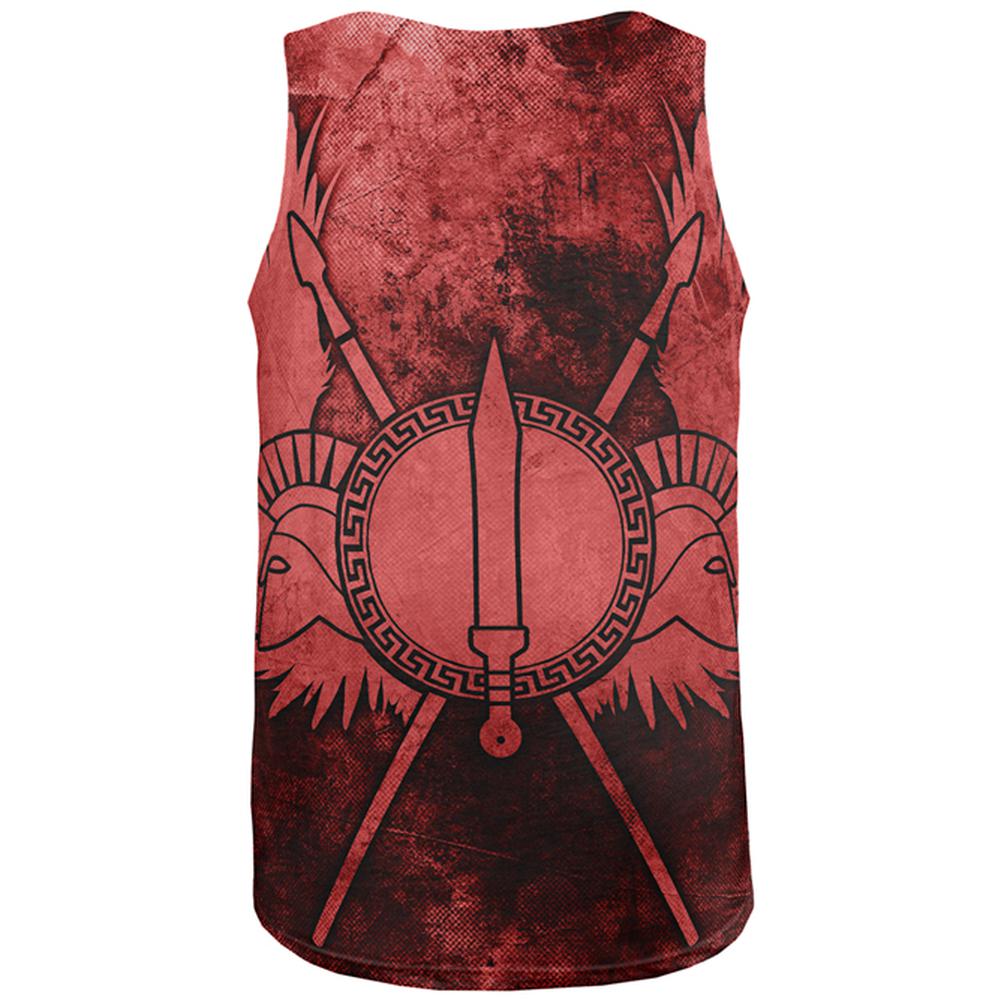 Spartan Greek Warrior Gladiator All Over Mens Tank Top Men's Tank Tops Old Glory