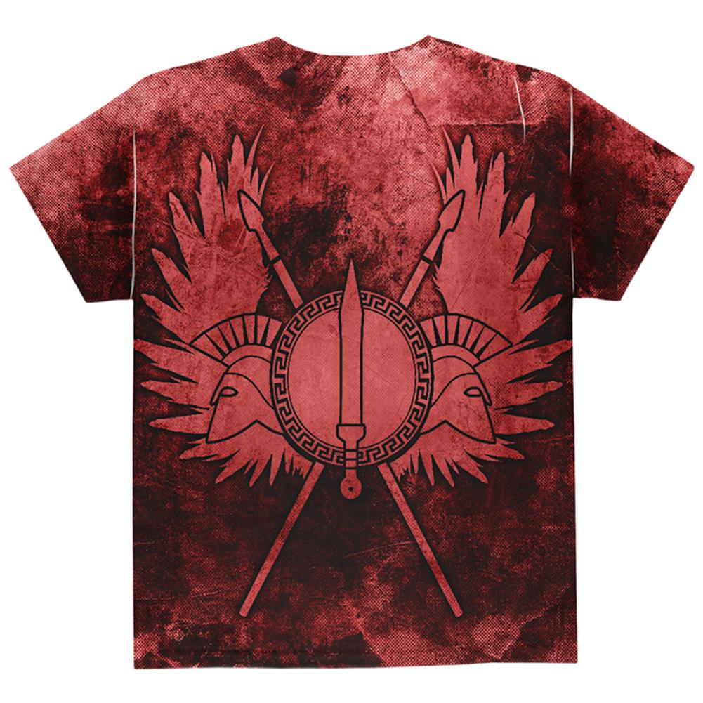 Spartan Greek Warrior Gladiator All Over Youth T Shirt Youth T-Shirts Old Glory
