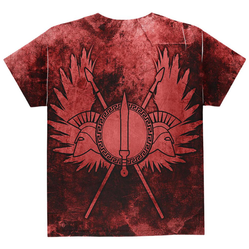 Spartan Greek Warrior Gladiator All Over Youth T Shirt Youth T-Shirts Old Glory