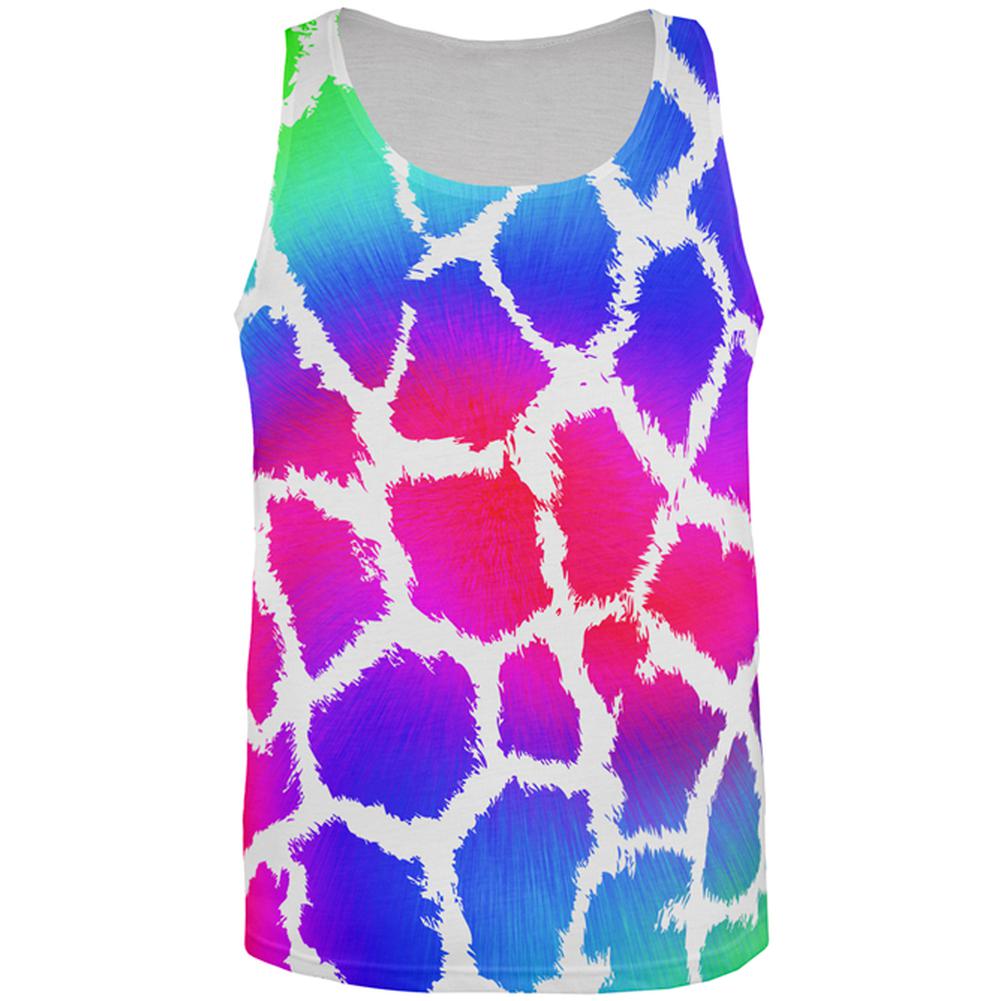 Show Your Colors Spots Gay Pride Rainbow All Over Mens Tank Top Men's Tank Tops Old Glory 2XL Multi