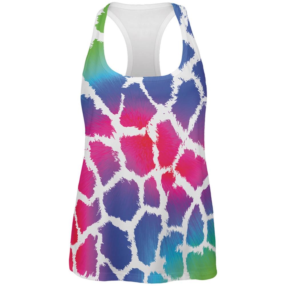 Show Your Colors Spots Gay Pride Rainbow All Over Womens Work Out Tank Top Women's Tank Tops Old Glory 2XL Multi