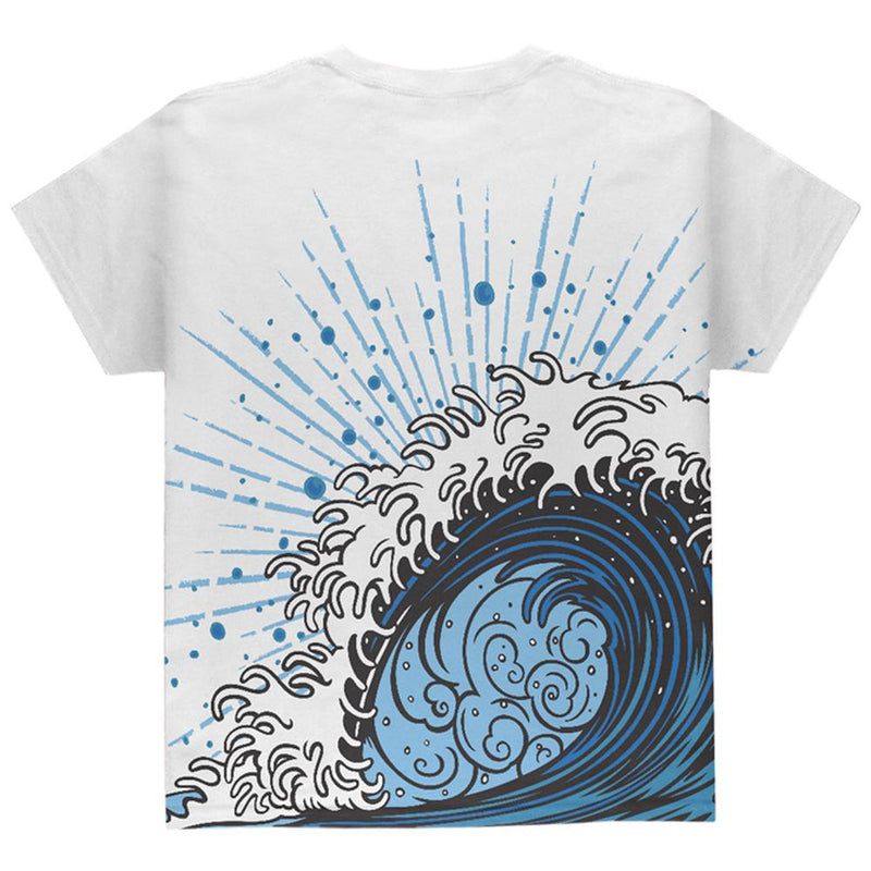 Summer Asian Wave Japanese Tsunami All Over Youth T Shirt Youth T-Shirts Old Glory