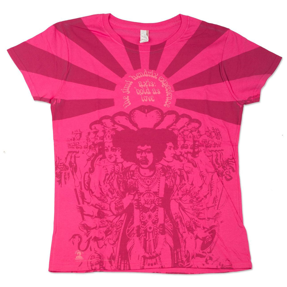 Jimi Hendrix - Axis Bold As Love Juniors T Shirt Juniors T-Shirts Jimi Hendrix XL Pink
