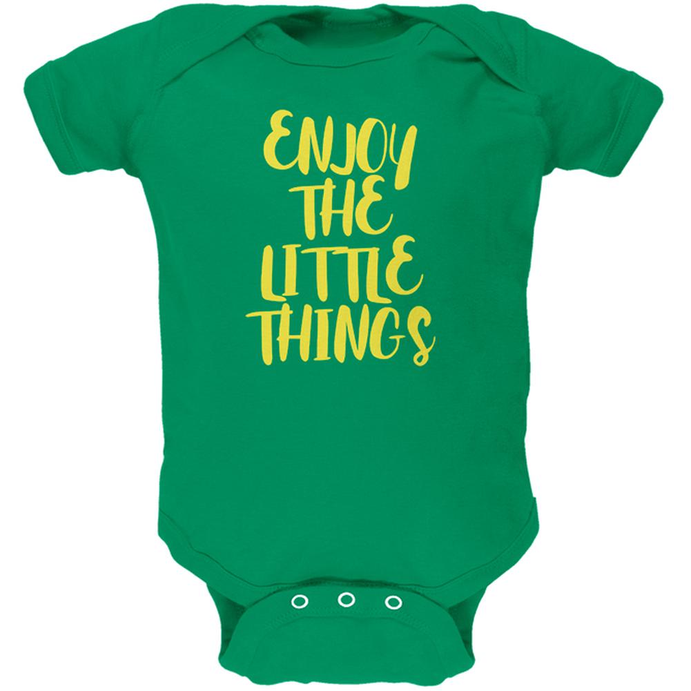Enjoy The Little Things Soft Baby One Piece Baby One Piece Old Glory 12MO Kelly Green