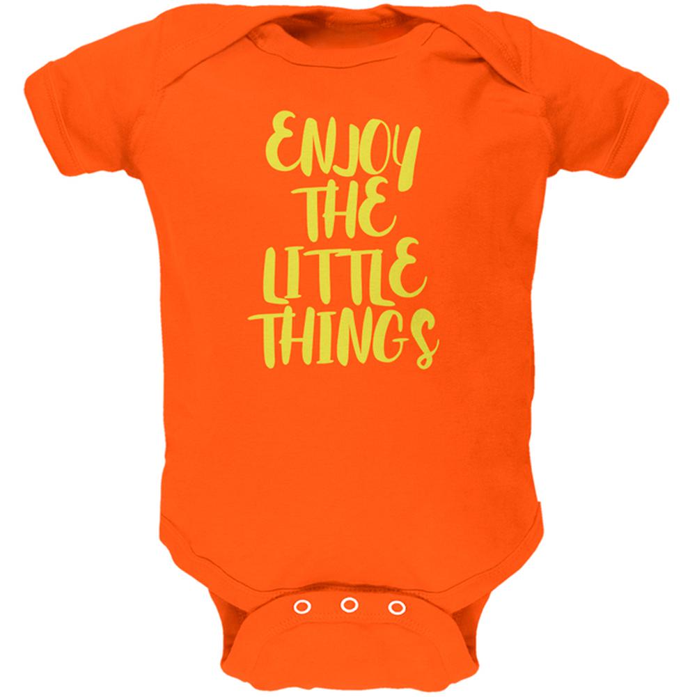 Enjoy The Little Things Soft Baby One Piece Baby One Piece Old Glory 12MO Orange