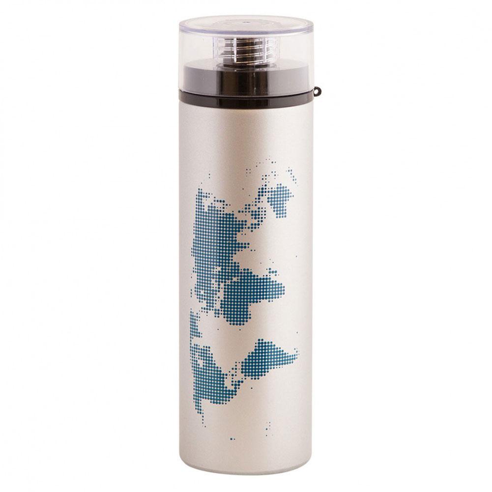 Discovery Adventures - World Aluminum Water Bottle Water Bottles Old Glory OS Silver