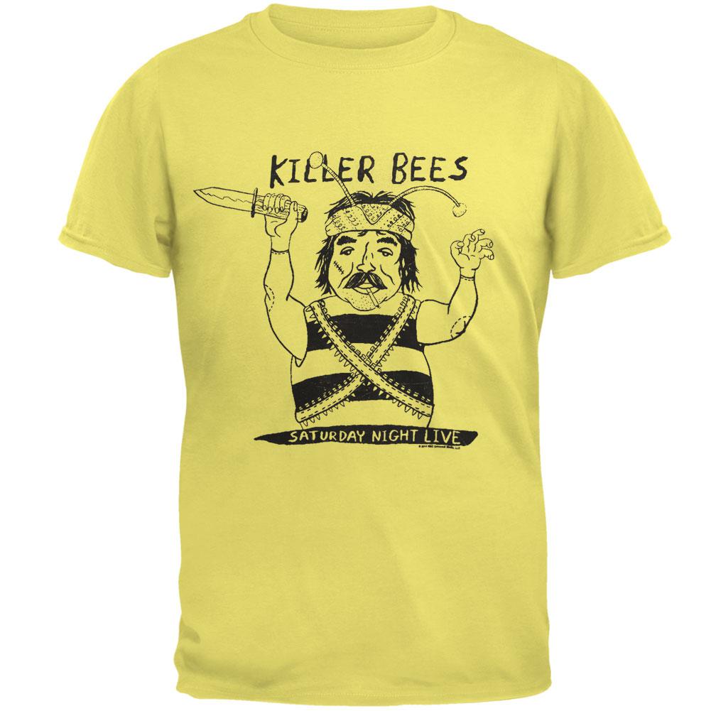 Saturday Night Live - Killer Bees Mens Soft T Shirt Men's T-Shirts Saturday Night Live LG Yellow