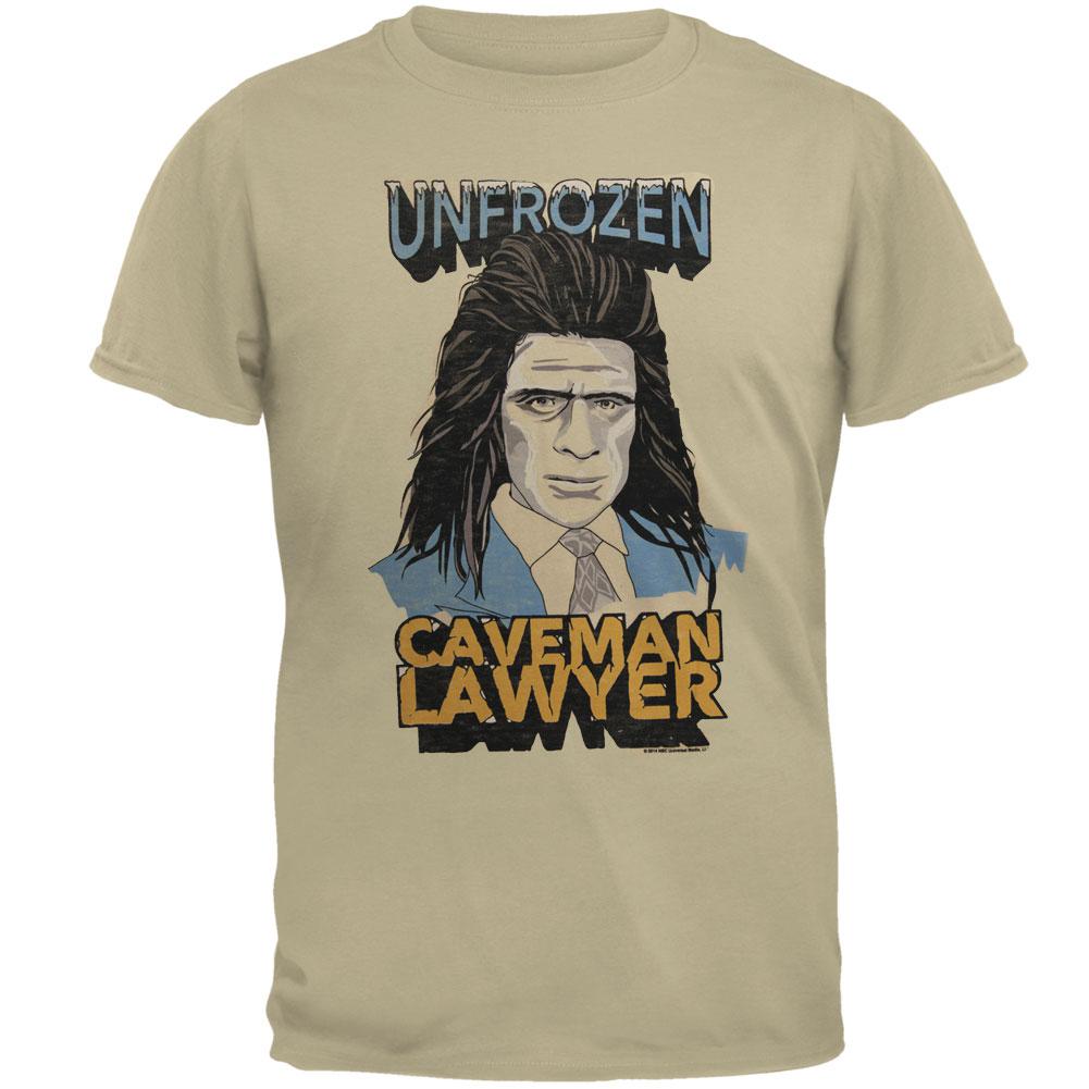 Saturday Night Live - Unfrozen Caveman Lawyer Mens T Shirt Men's T-Shirts Saturday Night Live SM Tan