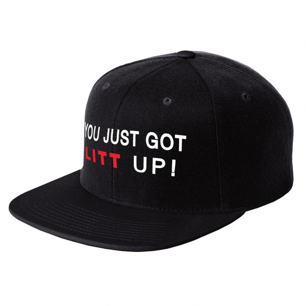 Suits - You Got Litt Up Fitted Cap Adjustable Baseball Caps Old Glory LXL Black