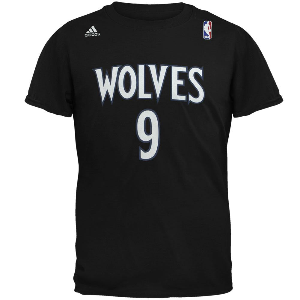 Minnesota Timberwolves - Rubio Name And Number Alternate Mens T Shirt Men's T-Shirts Minnesota Timberwolves SM Black
