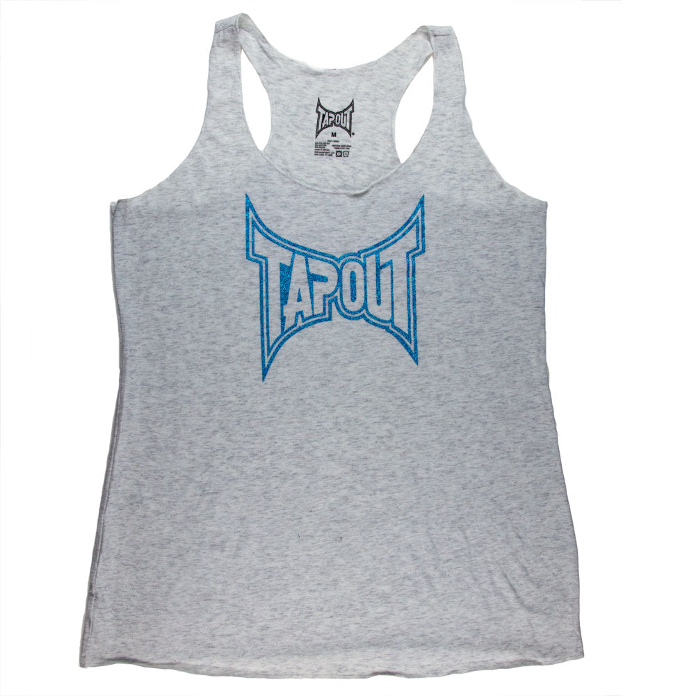 Tapout - Classic Collection Juniors Tr-Blend Rackerback Tank Top Juniors Tank Tops TapouT MD Grey