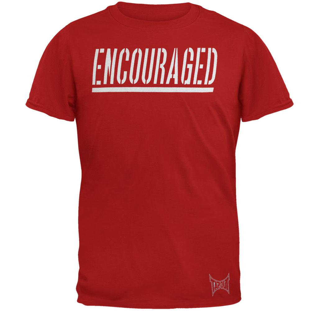 Tapout - Encouraged Mens Soft T Shirt Men's T-Shirts TapouT SM Red