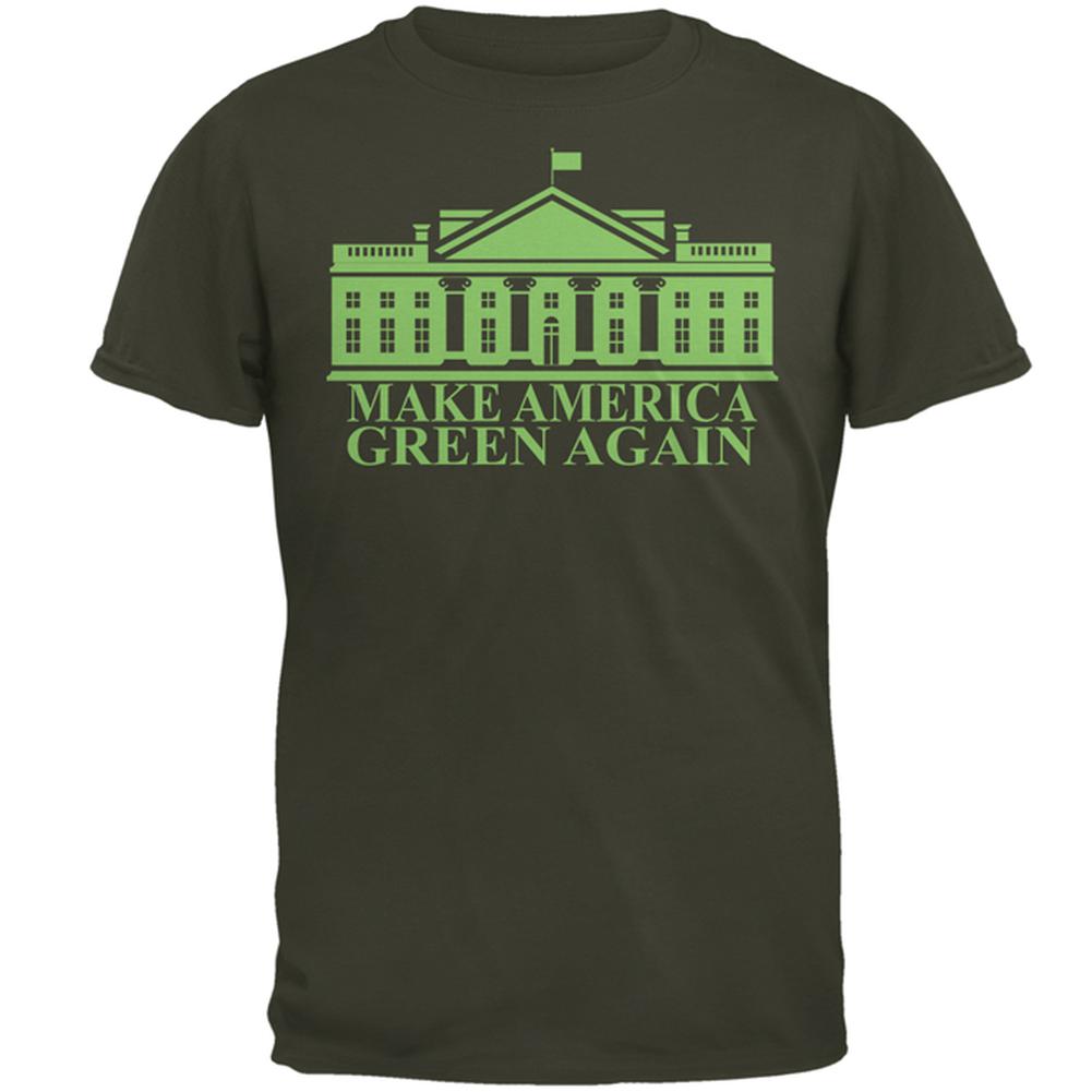 Make America Green Again White House Mens T Shirt Men's T-Shirts Old Glory MD Olive