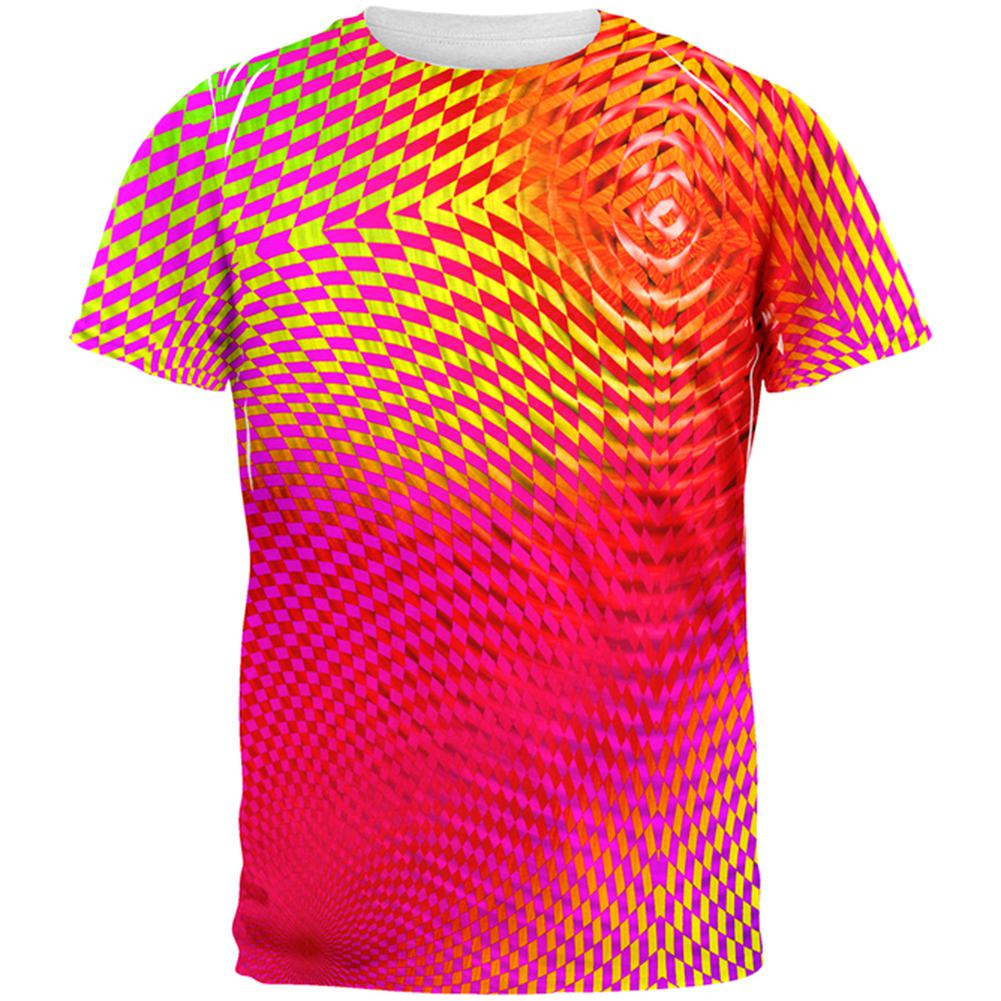 EDM Hypnotic Trance Rainbow Spiral All Over Mens T Shirt Men's T-Shirts Old Glory 2XL Multi