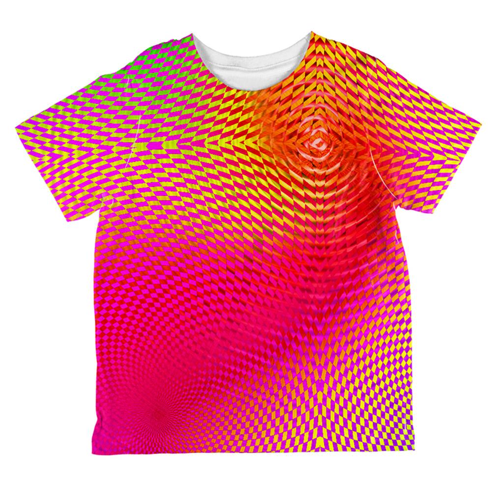 EDM Hypnotic Trance Rainbow Spiral All Over Toddler T Shirt Toddler T-Shirts Old Glory 2T Multi
