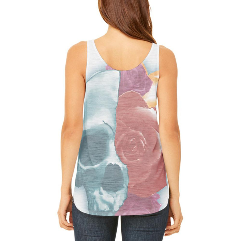 A Beautiful Death Juniors Flowy Side Slit Tank Top Juniors Tank Tops Old Glory