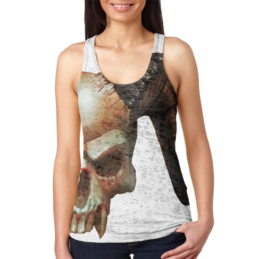 The Demon Inside Juniors Burnout Racerback Tank Top Juniors Tank Tops Old Glory 2XL Multi