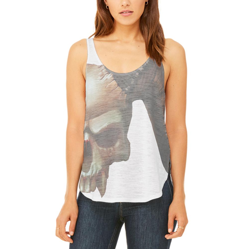 The Demon Inside Juniors Flowy Side Slit Tank Top Juniors Tank Tops Old Glory 2XL Multi