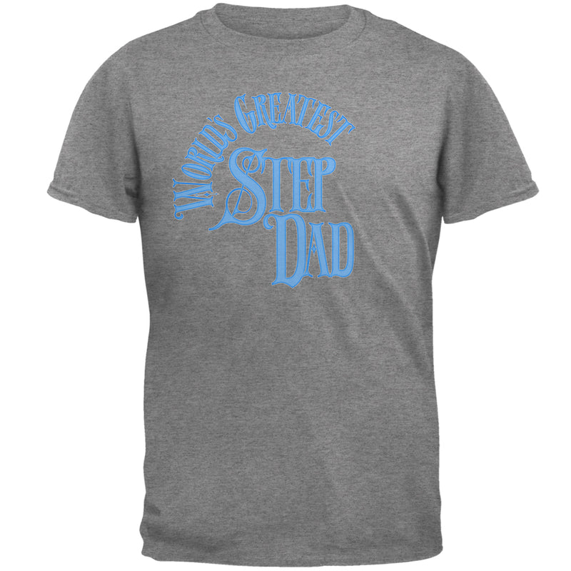 World's Greatest Step Dad Mens T Shirt Men's T-Shirts Family LG Graphite