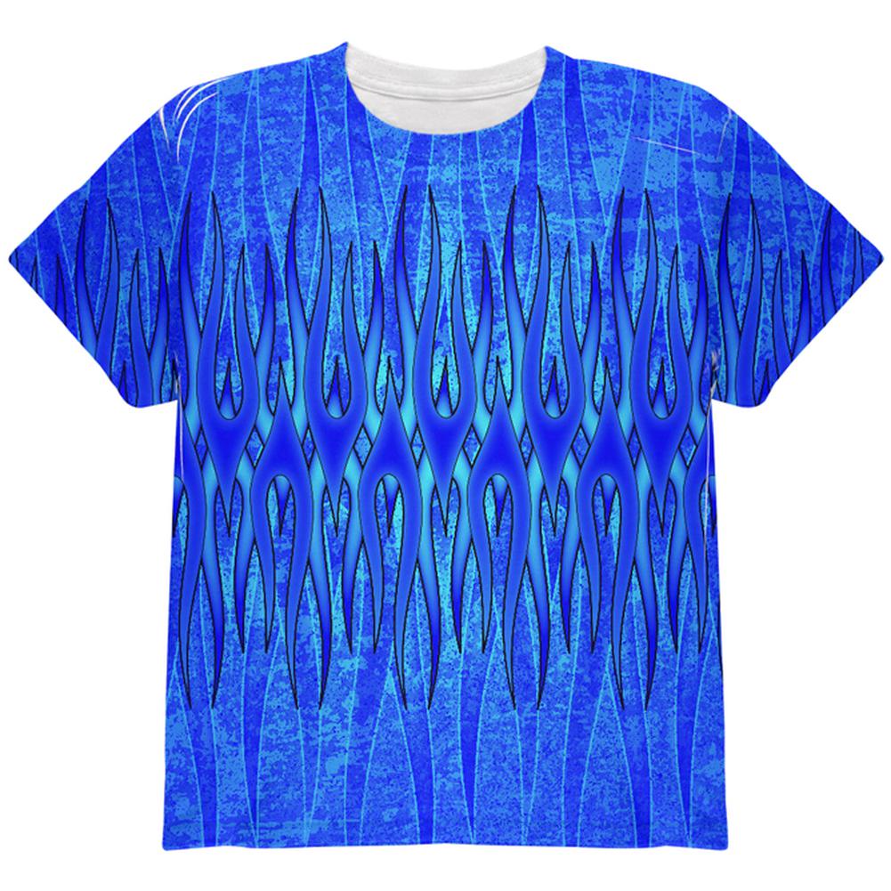 The Eternal Blue Flame All Over Youth T Shirt Youth T-Shirts Old Glory LG Multi