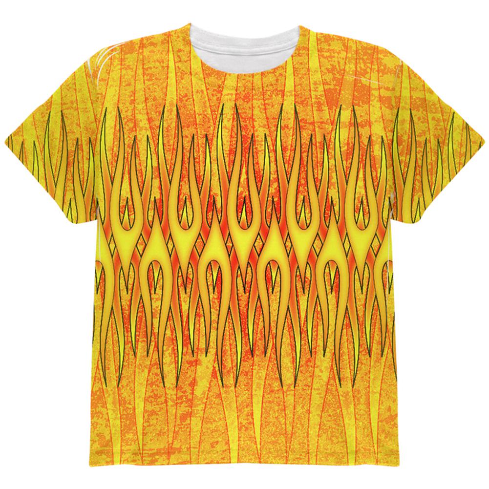 Flame On Fire Starter Pyromaniac All Over Youth T Shirt Youth T-Shirts Old Glory LG Multi