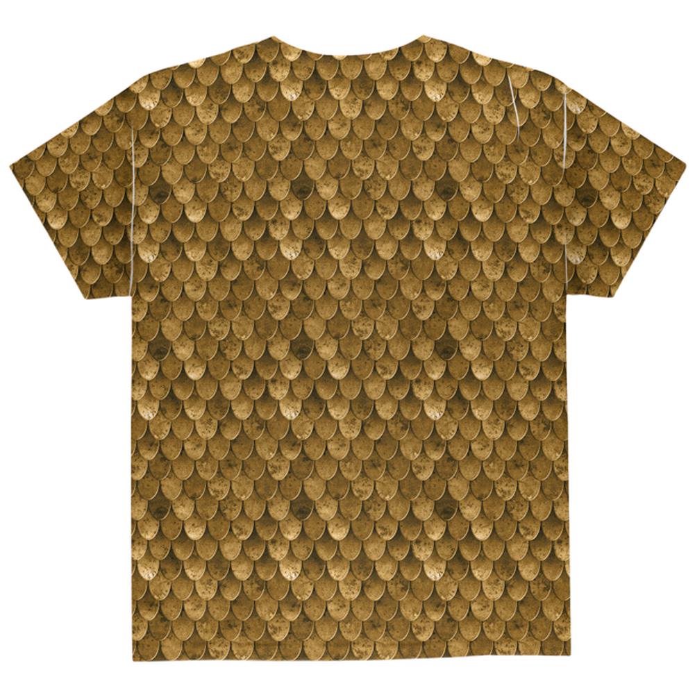 Halloween Bronze Scale Mail Armor Costume All Over Youth T Shirt Youth T-Shirts Old Glory