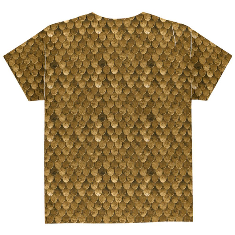 Halloween Bronze Scale Mail Armor Costume All Over Youth T Shirt Youth T-Shirts Old Glory