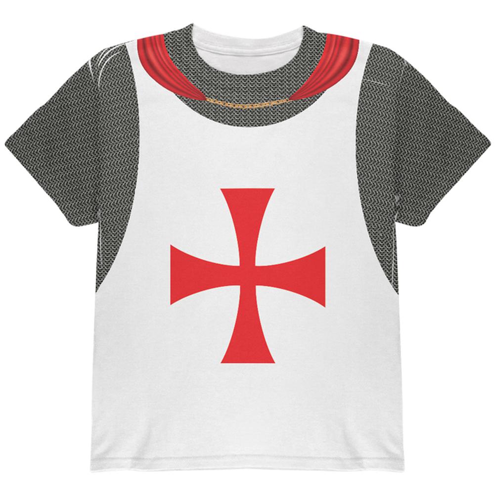 Halloween Knights Templar Armor Costume All Over Youth T Shirt Youth T-Shirts Old Glory LG Multi