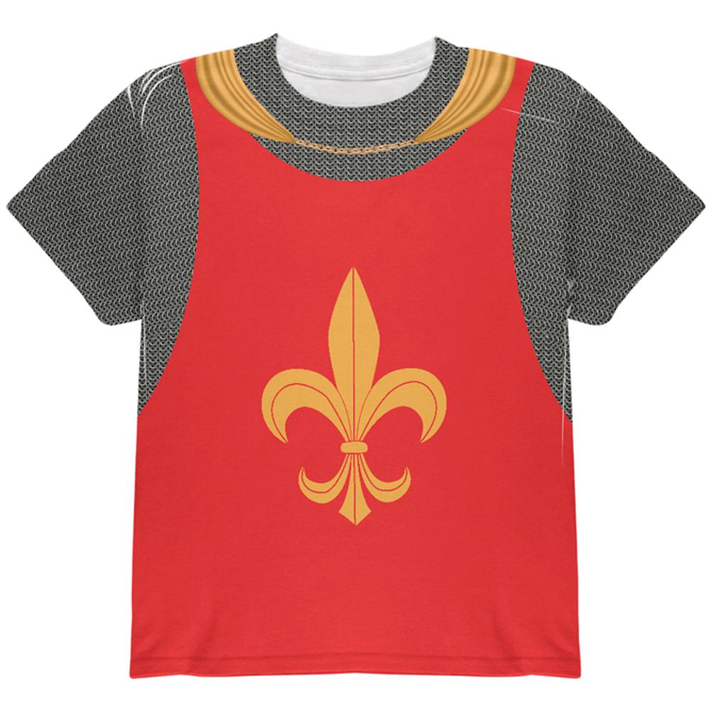 Halloween Knight Fleur-De-Lis Armor Costume All Over Youth T Shirt Youth T-Shirts Old Glory LG Multi