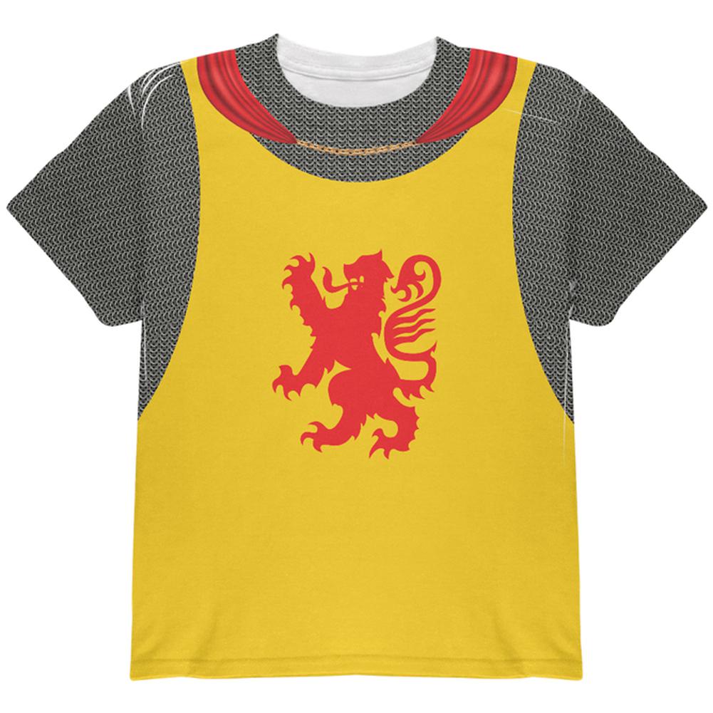 Halloween Knight Rampant Lion Armor Costume All Over Youth T Shirt Youth T-Shirts Old Glory LG Multi