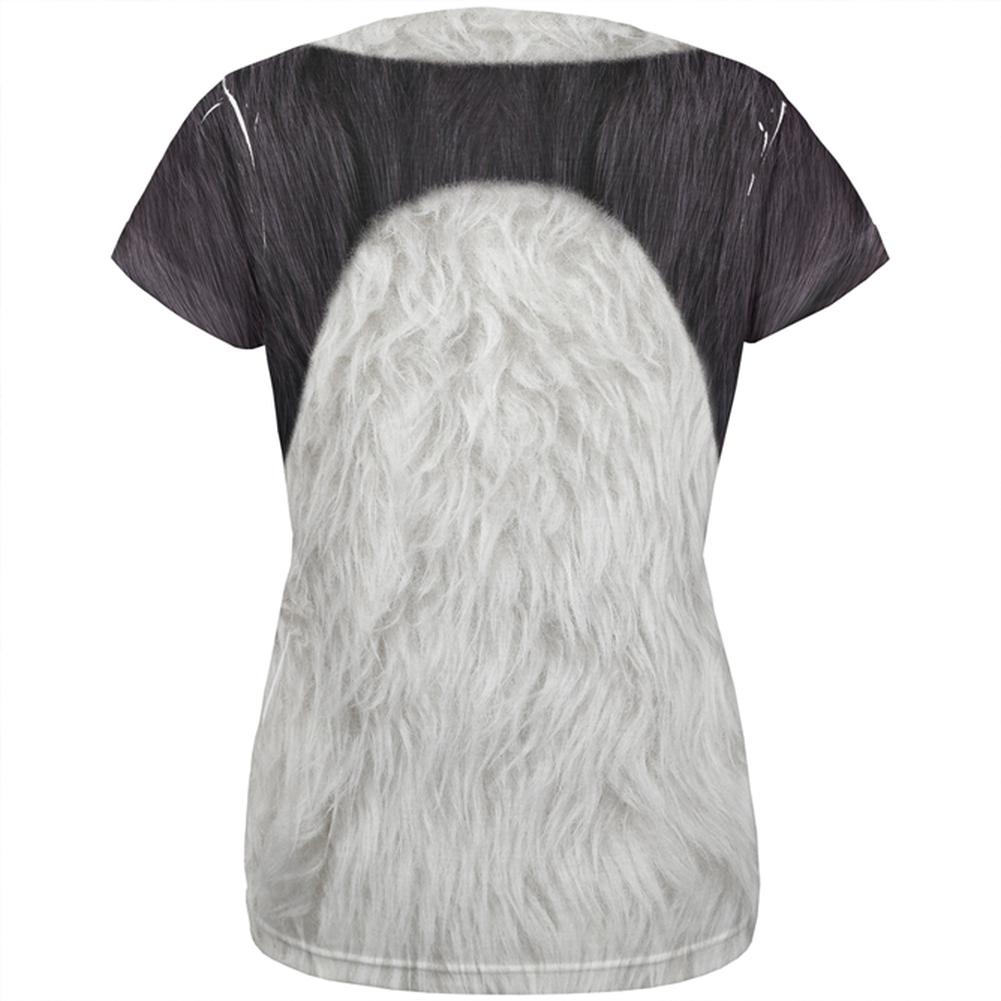 Halloween Panda Bear Costume All Over Womens T Shirt Women's T-Shirts Old Glory