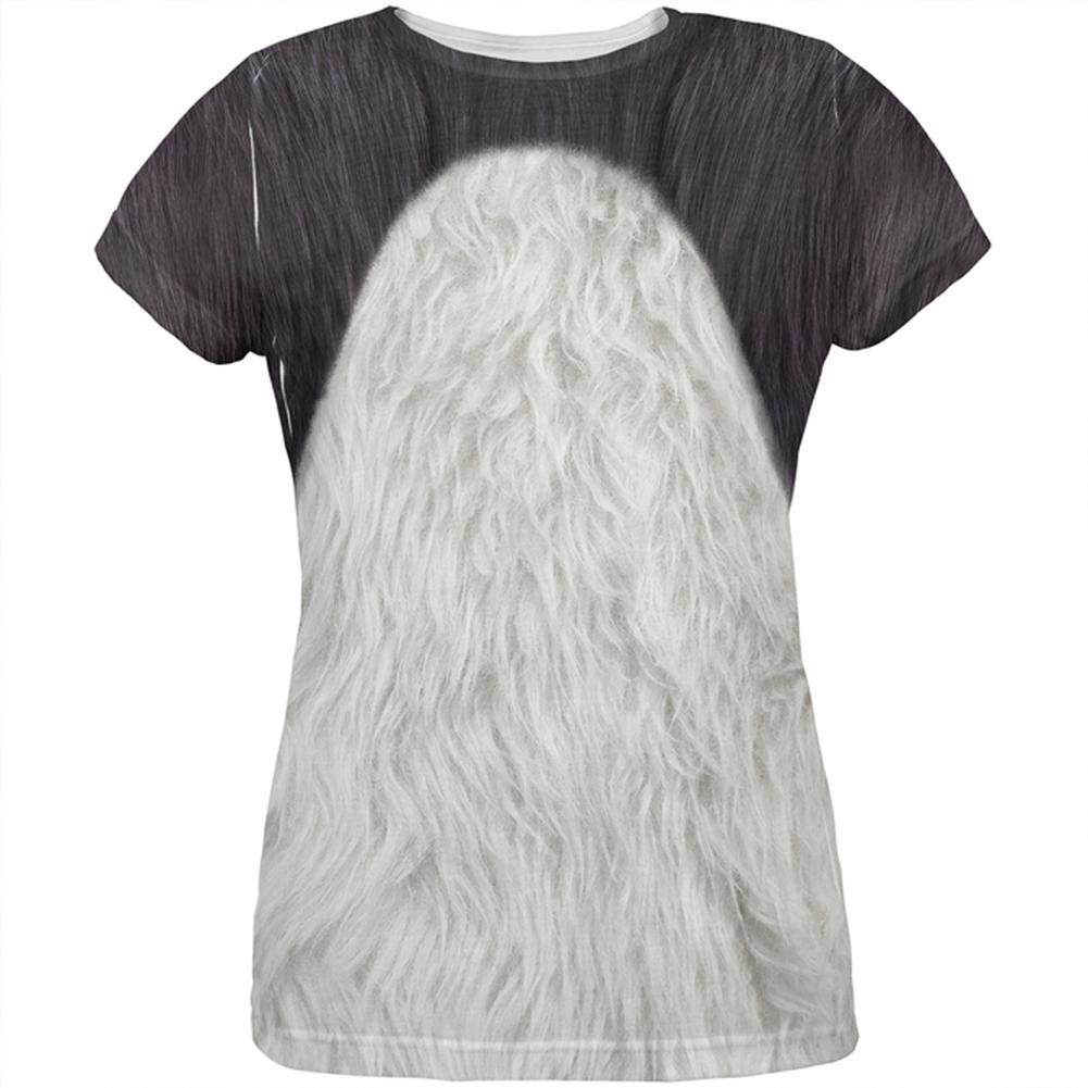 Halloween Panda Bear Costume All Over Womens T Shirt Women's T-Shirts Old Glory LG Multi