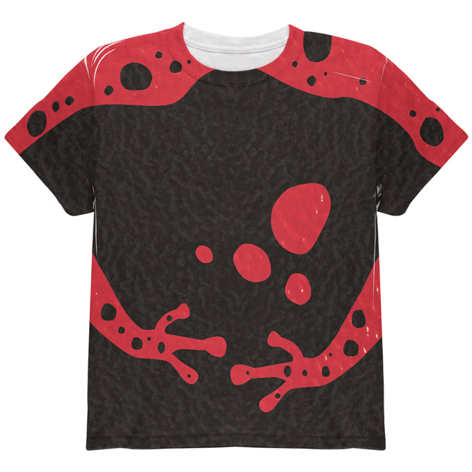 Halloween Costume Red Banded Poison Dart Frog Costume All Over Youth T Shirt Youth T-Shirts Old Glory YLG Multi