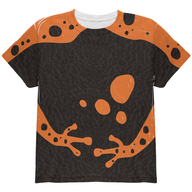 Halloween Costume Orange Banded Poison Dart Frog Costume All Over Youth T Shirt Youth T-Shirts Old Glory YLG Multi