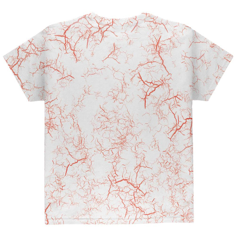 Halloween Green Creepy Eyeball Costume All Over Youth T Shirt Youth T-Shirts Old Glory