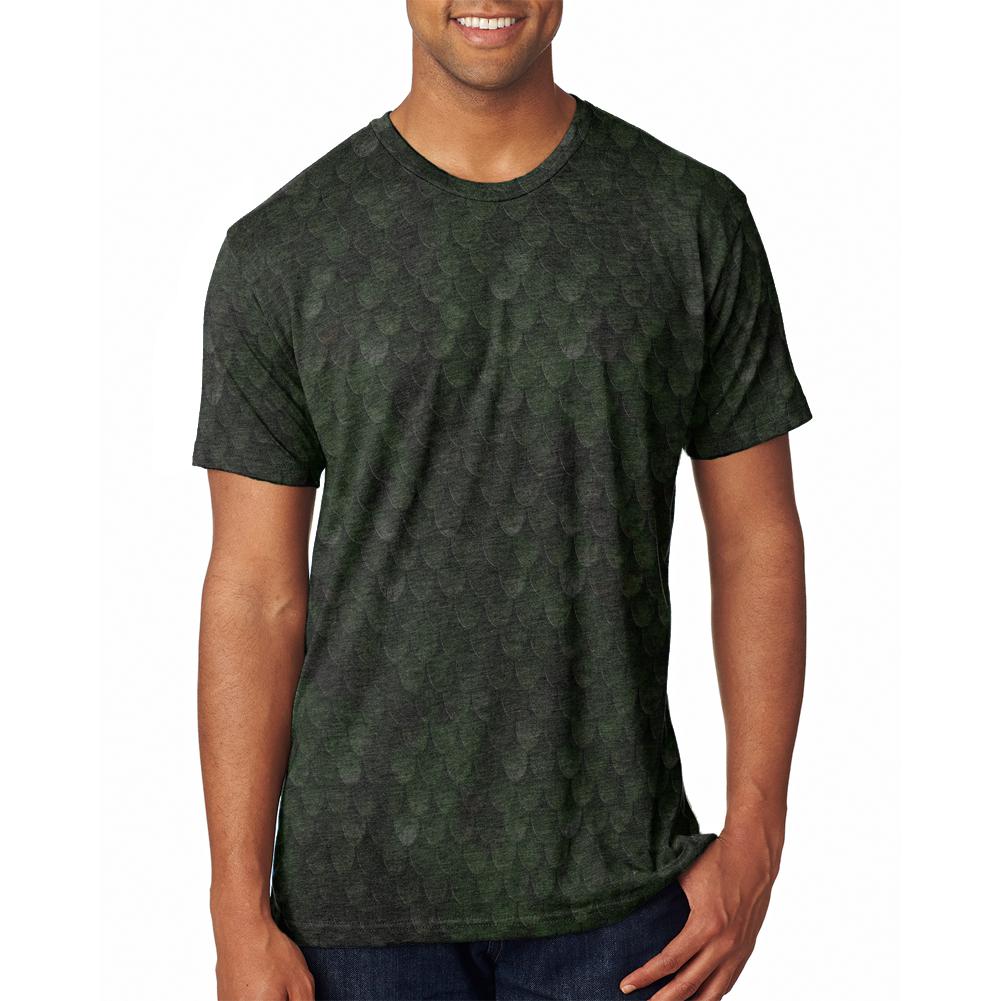 Halloween Wood Elf Scale Mail Armor Costume All Over Mens T Shirt Men's T-Shirts Old Glory 2XL Grey