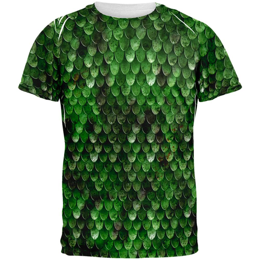 Halloween Wood Elf Scale Mail Armor Costume All Over Mens T Shirt Men's T-Shirts Old Glory 2XL Multi