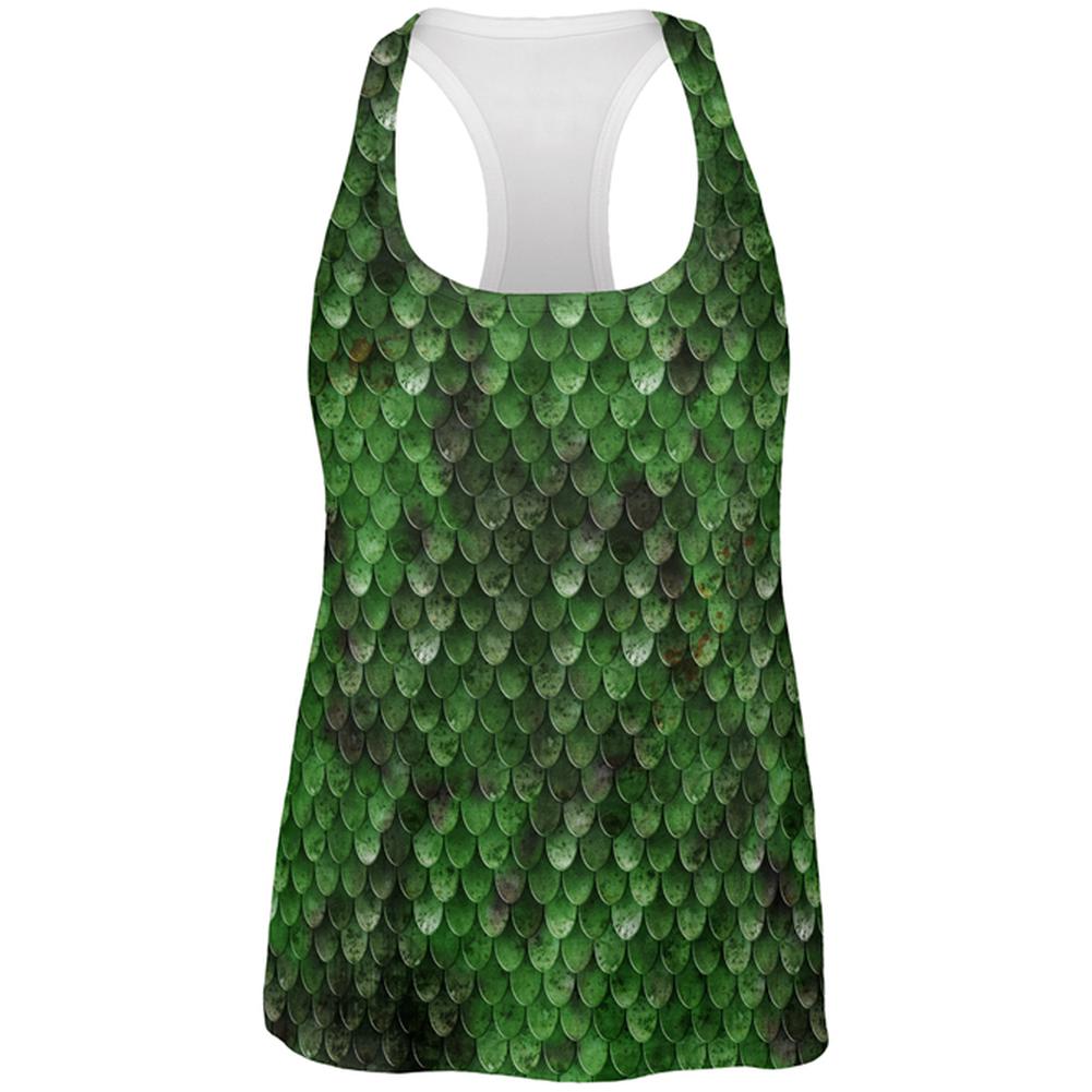 Halloween Wood Elf Scale Mail Armor Costume All Over Womens Work Out Tank Top Women's Tank Tops Old Glory 2XL Multi