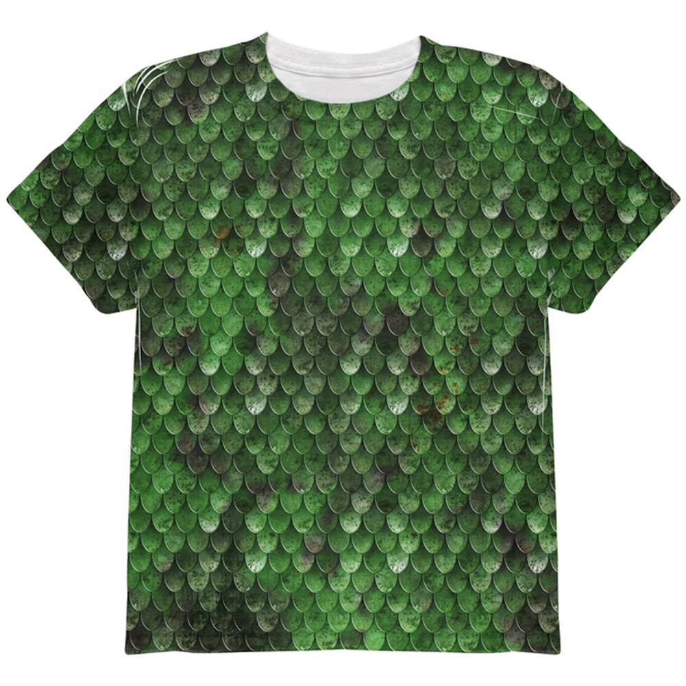 Halloween Wood Elf Scale Mail Armor Costume All Over Youth T Shirt Youth T-Shirts Old Glory LG Multi