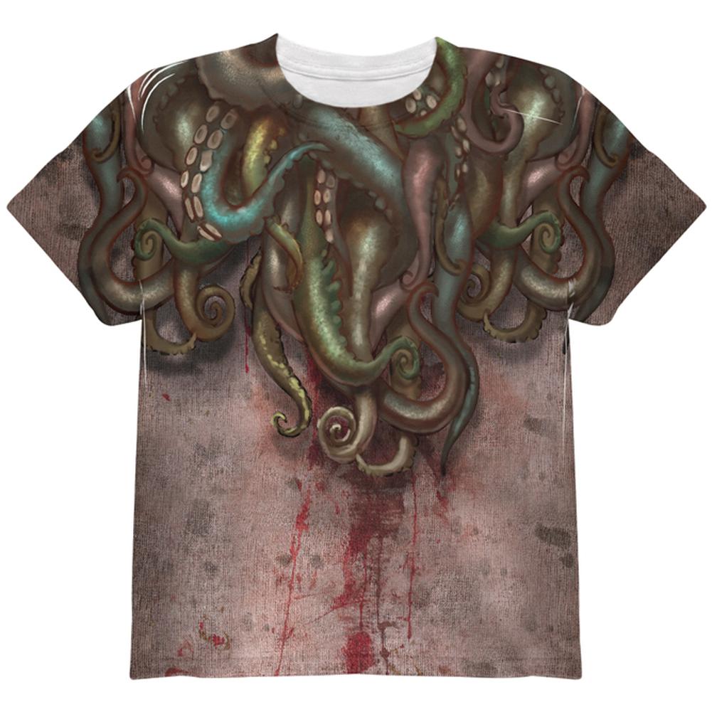Halloween Costume Cthulhu Greater God Tentacles Costume All Over Youth T Shirt Youth T-Shirts Old Glory LG Multi