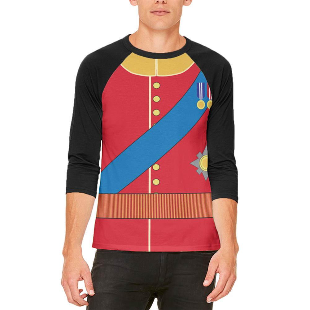 Halloween Costume Prince Charming William Costume Mens Raglan T Shirt Men's Raglans Old Glory 2XL White