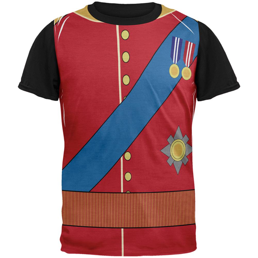 Halloween Prince Charming William Costume All Over Mens Black Back T Shirt Men's T-Shirts Old Glory LG Multi