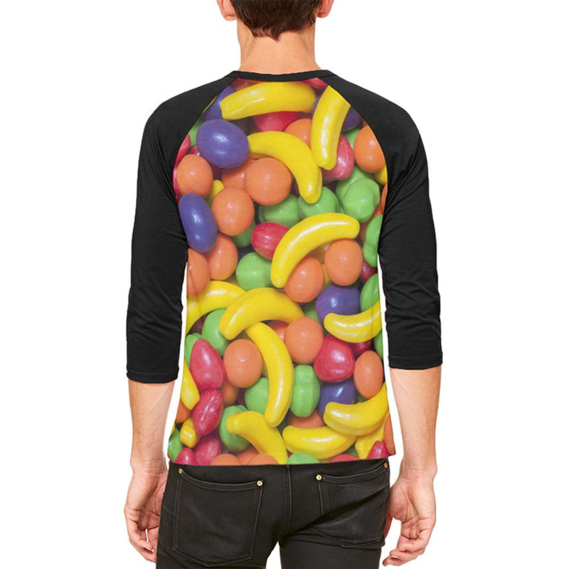 Halloween Fruit Candy Mens Raglan T Shirt Men's T-Shirts Old Glory