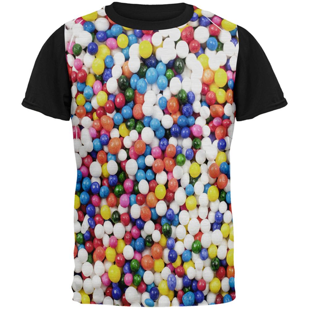 Halloween Sprinkles All Over Mens Black Back T Shirt Men's T-Shirts Old Glory LG Multi